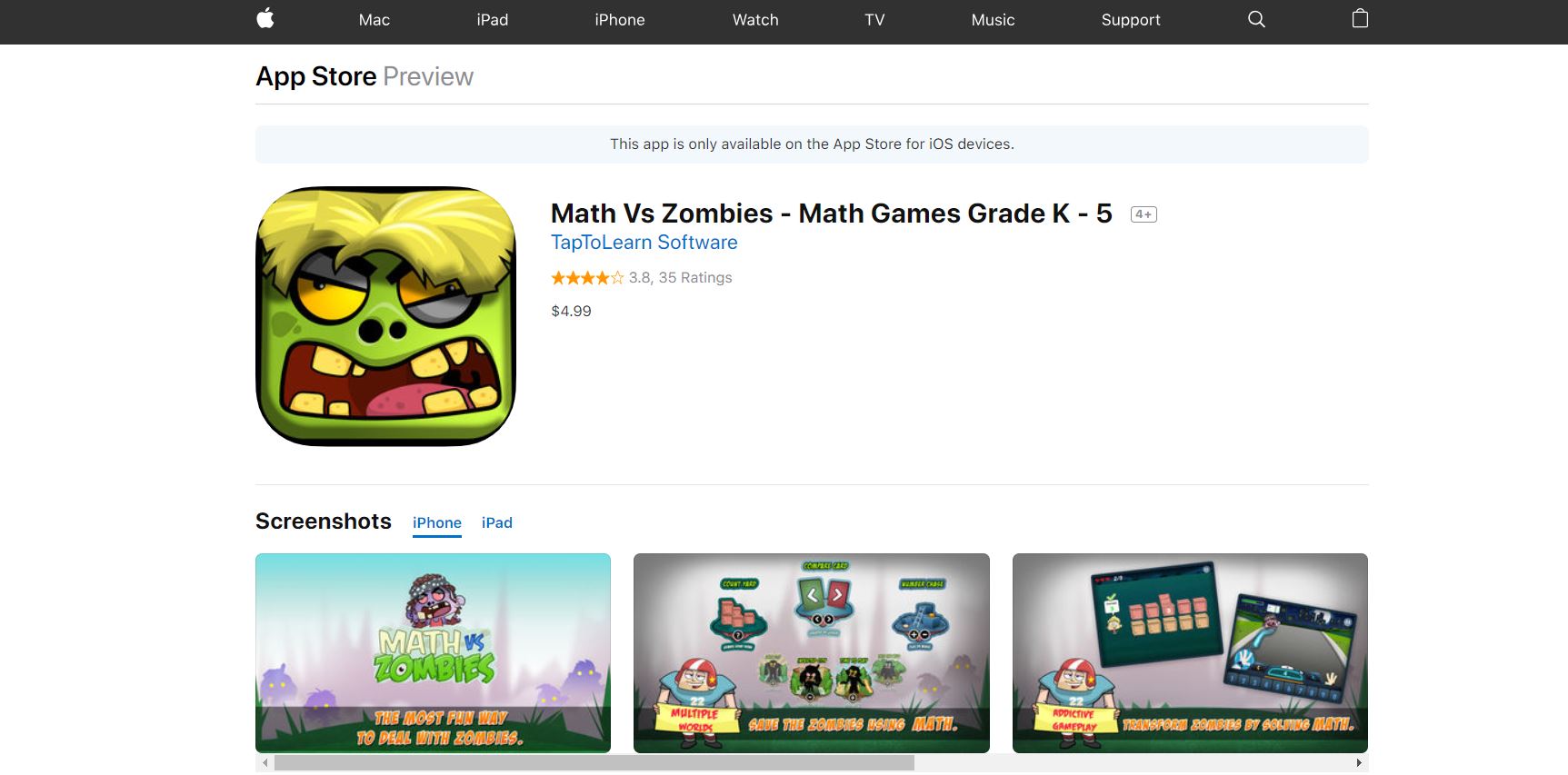 Math Vs. Zombies CodaKid Top 21 Math Apps of All Time