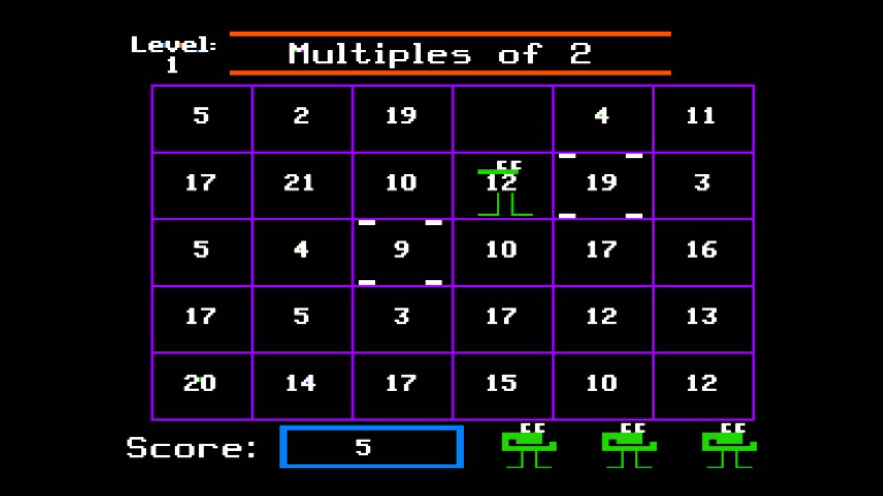 Number Munchers CodaKid Top Math Games
