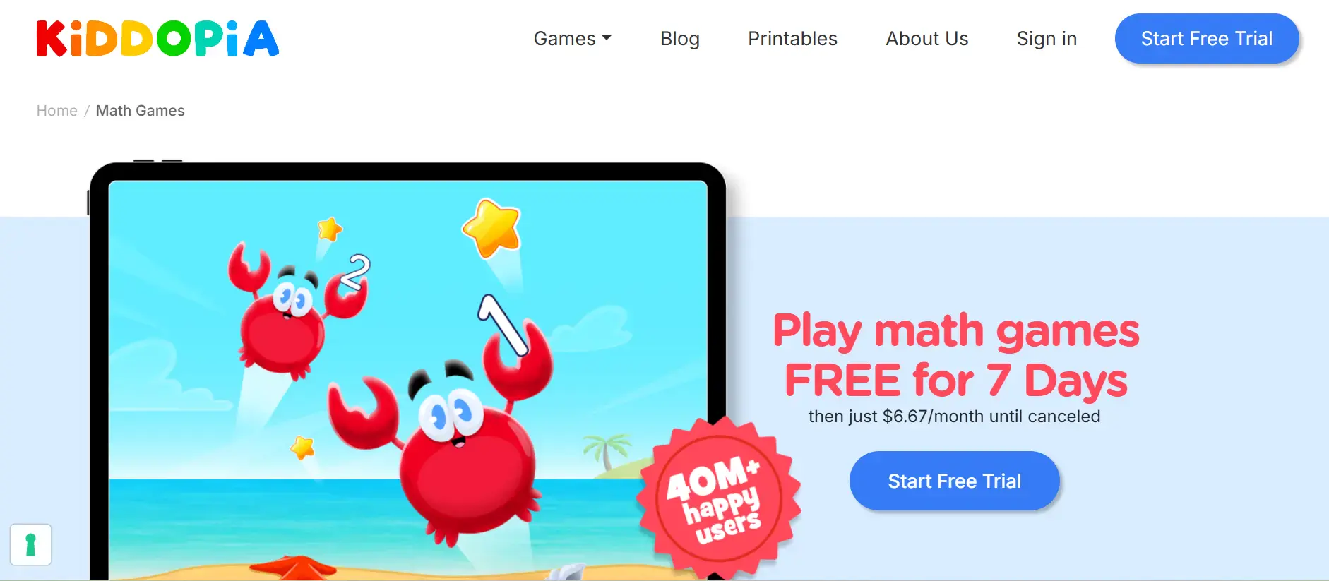 Kiddopia Home Page