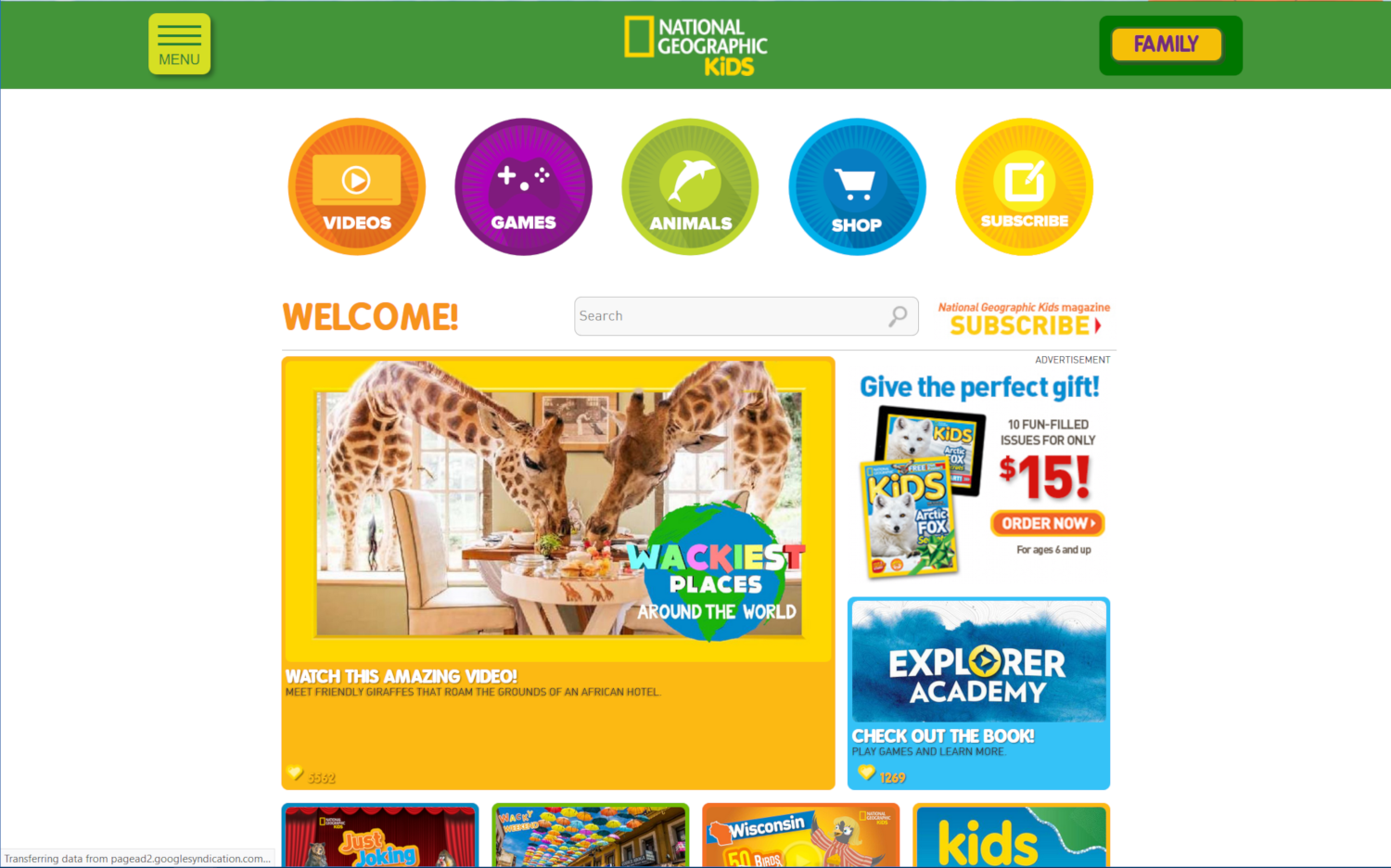 National Geographic Kids Best Online Educational Program for Kids
