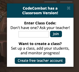 CodeCombat Review Teacher Sign-up