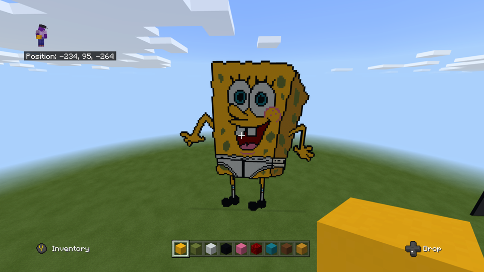 minecraft spongebob art