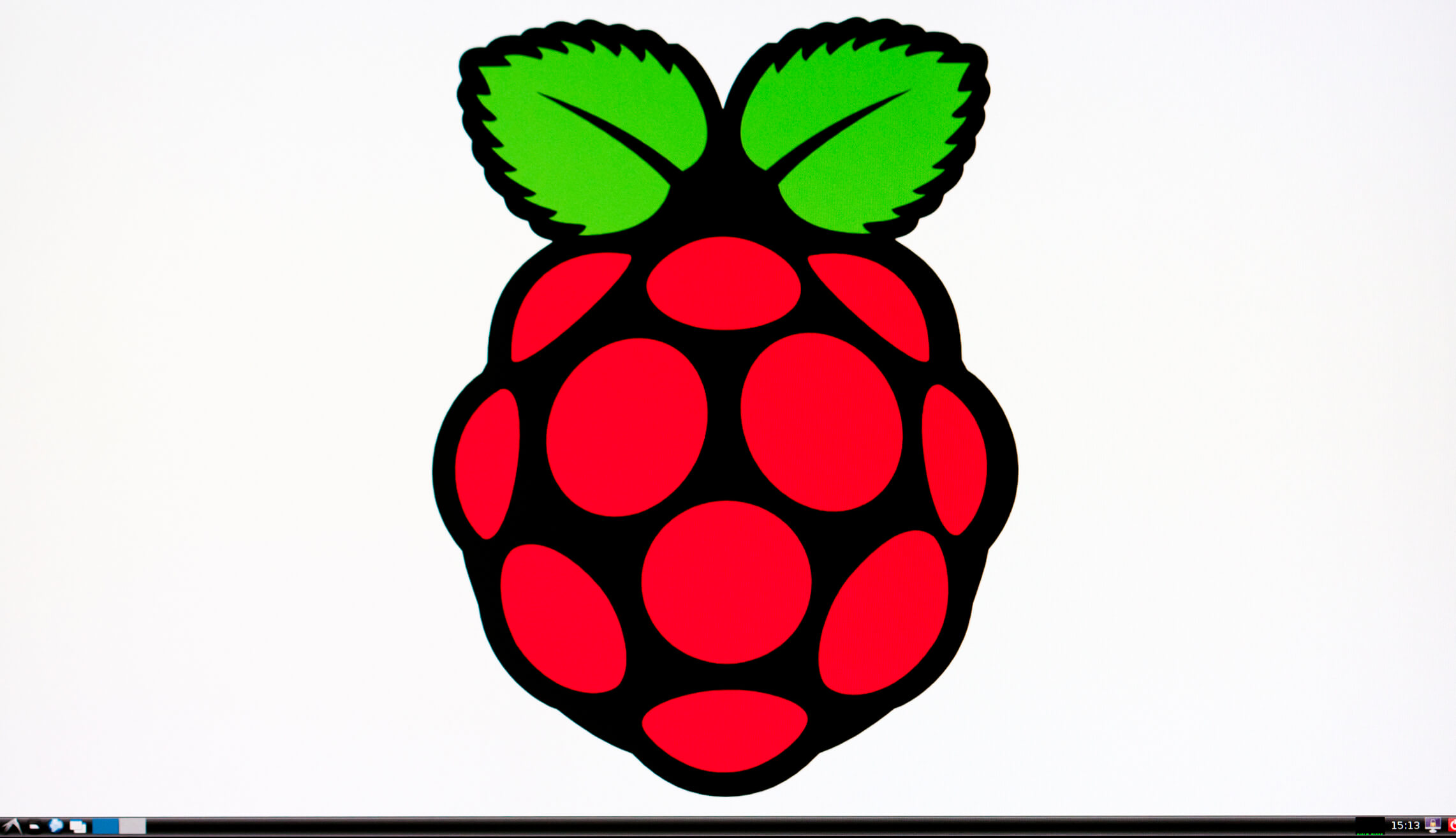 Raspberry Pi logo in white background