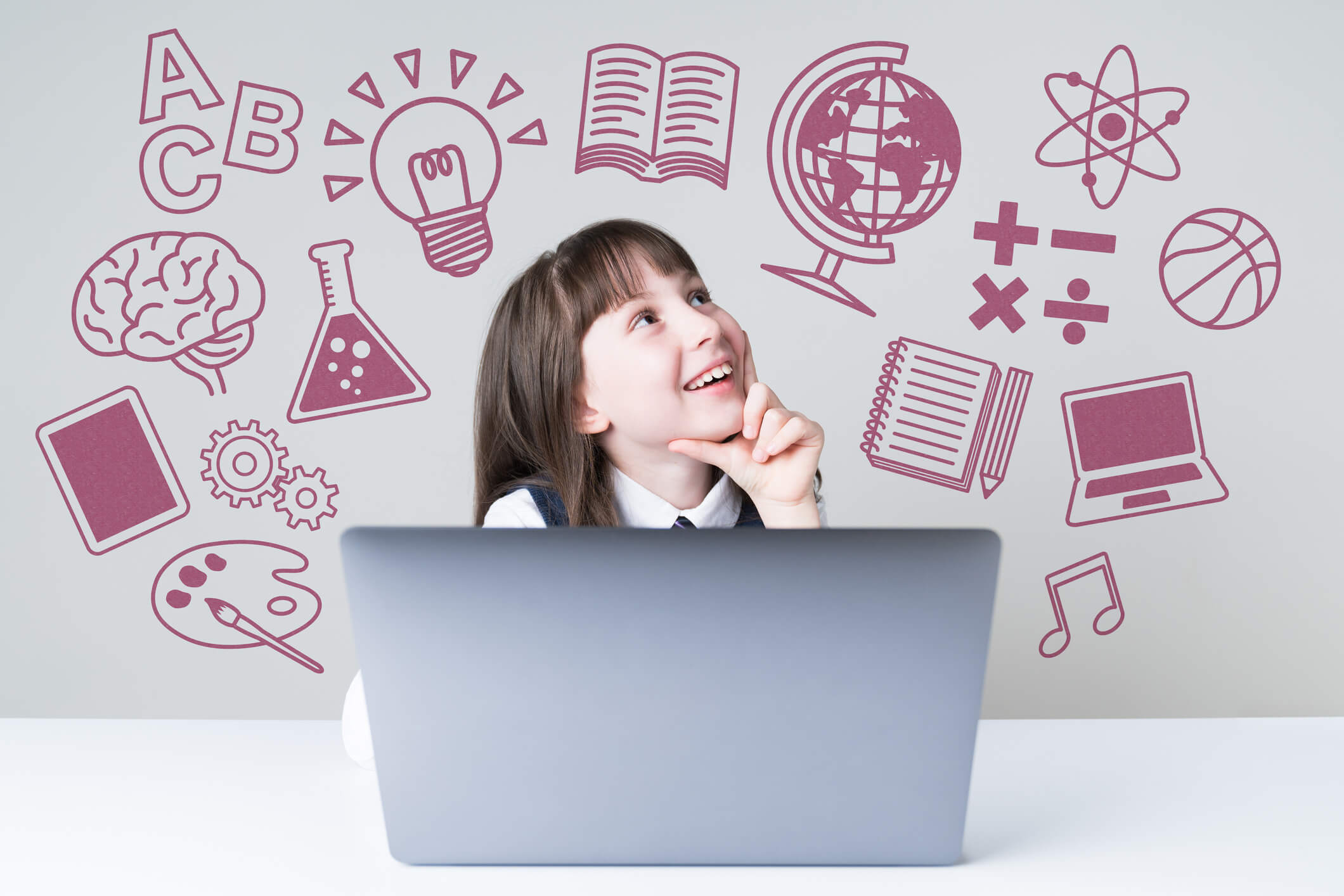 image of girl coding on a computer