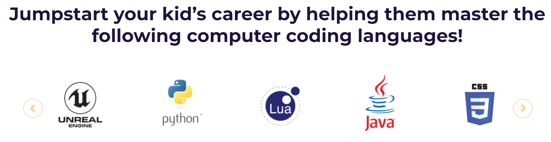 What programming languages are available for children to learn?