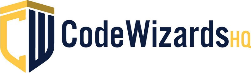 Logo of CodeWizardsHQ on a white background