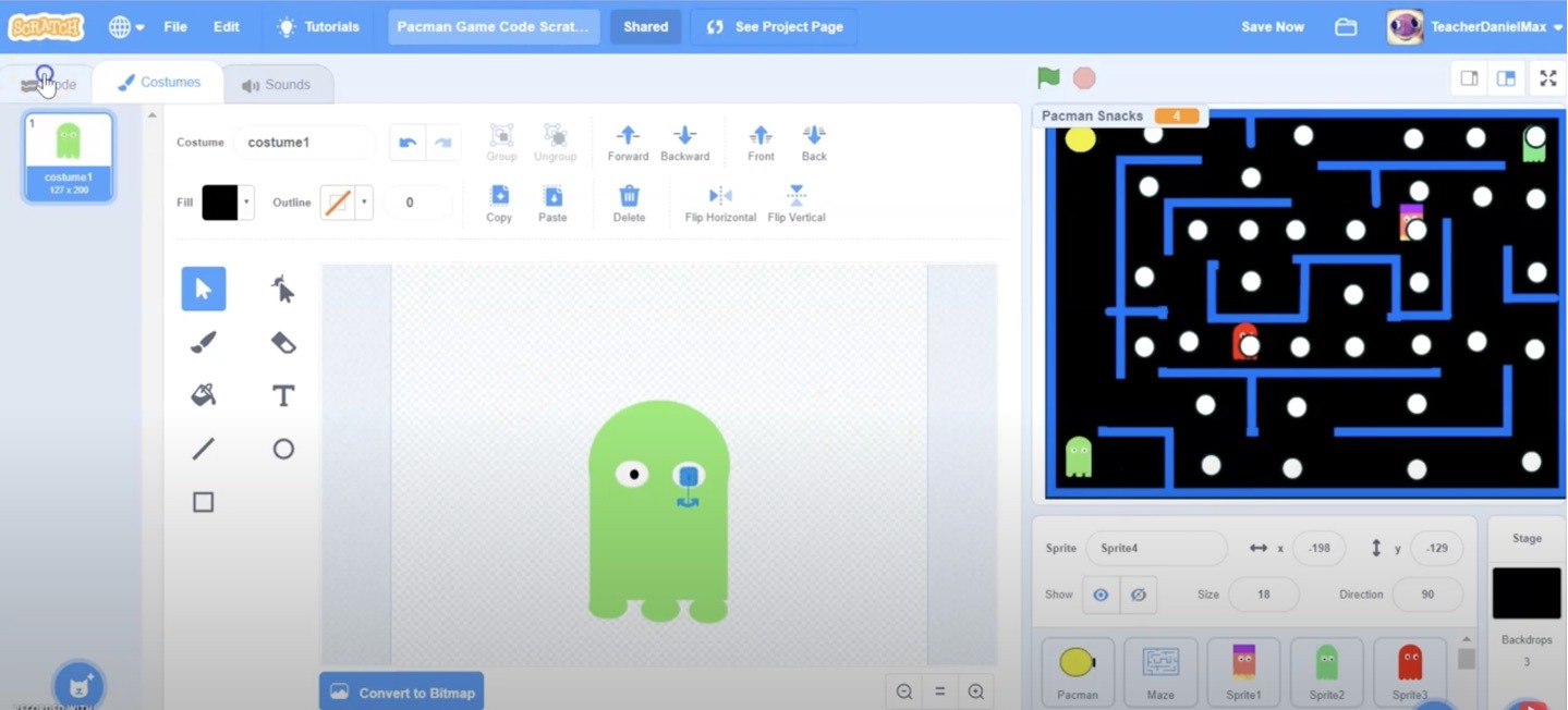 Create Ghosts in Scratch