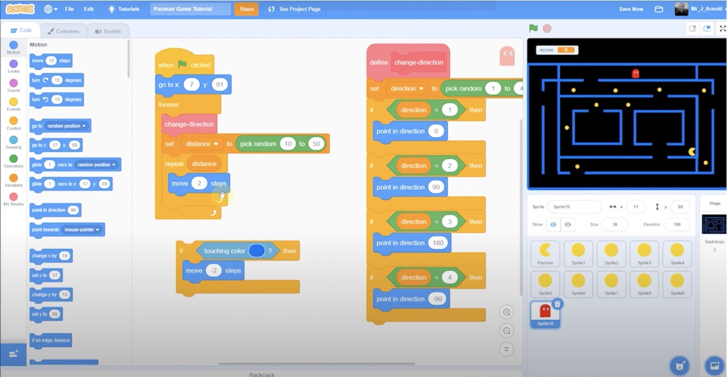 Eating and Scoring in Scratch