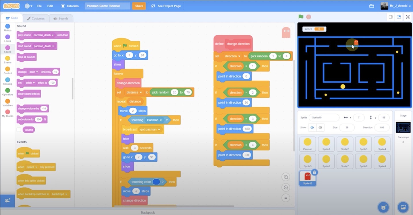 Handling Collisions in Scratch