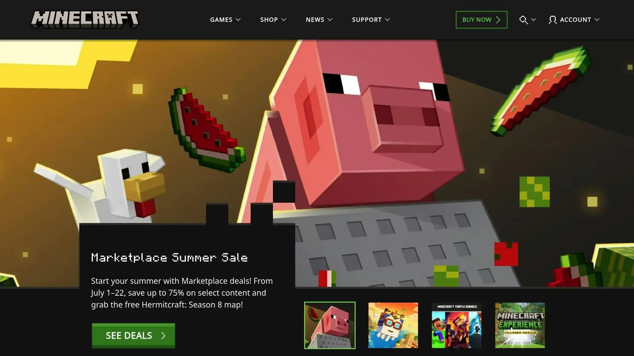 Minecraft Home Page