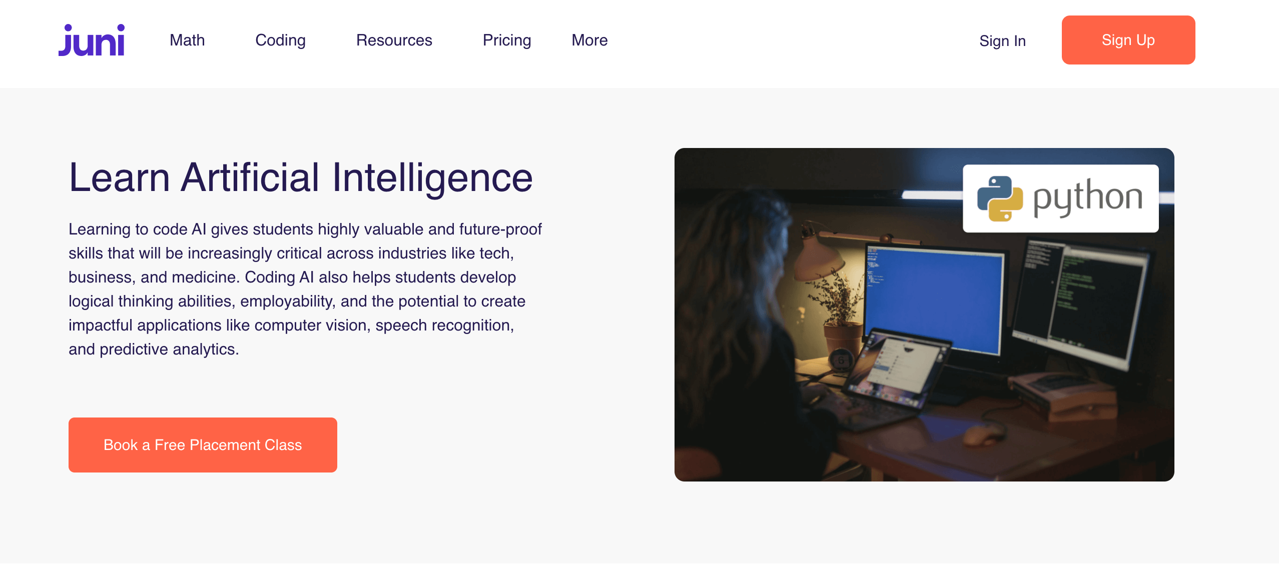 juni learning ai info page