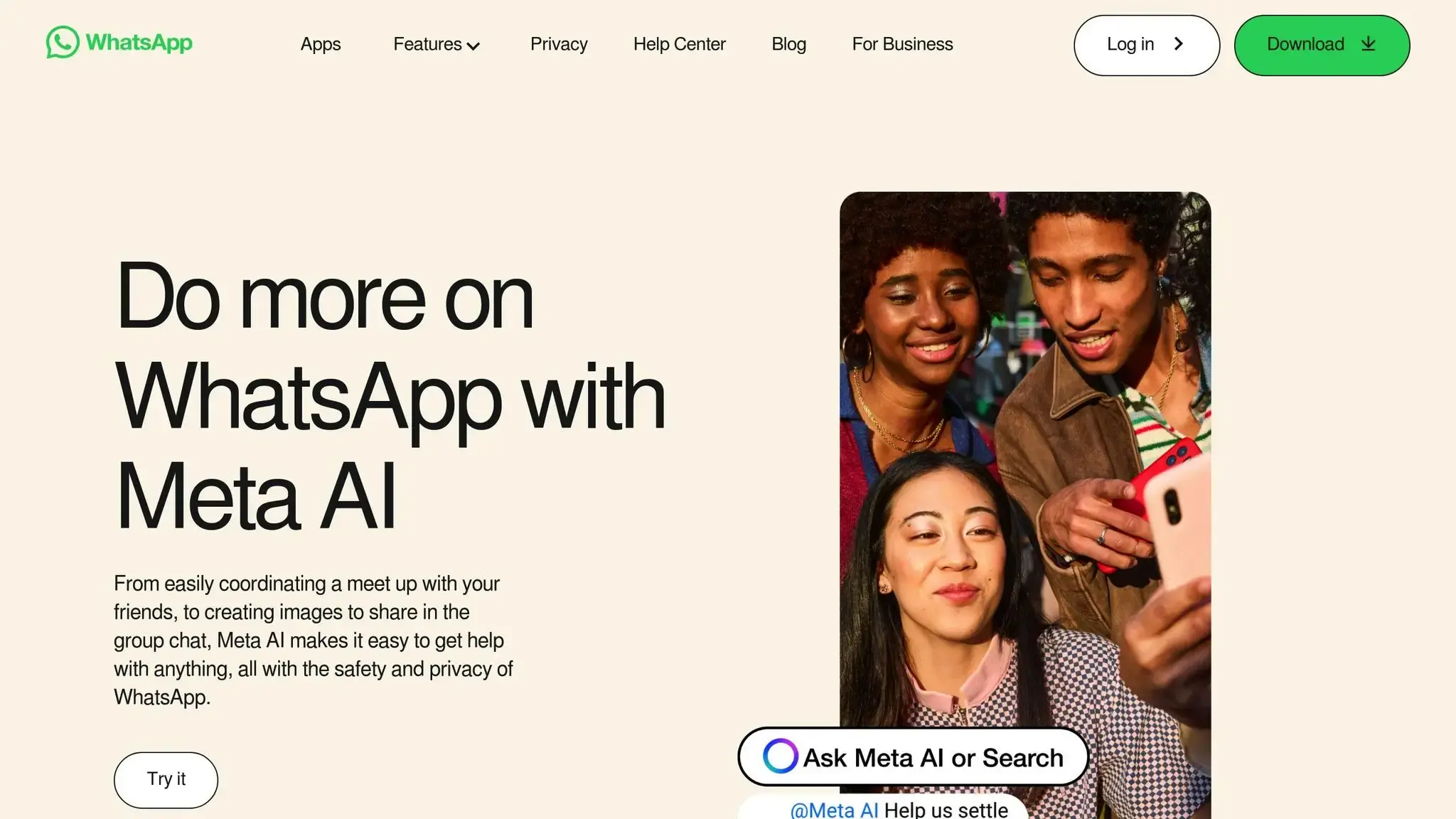 WhatsApp Home Page