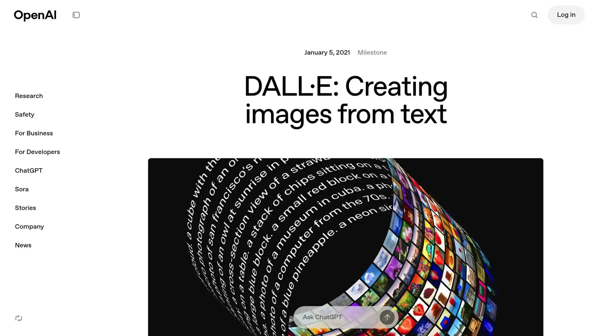 Dall-E Home Page