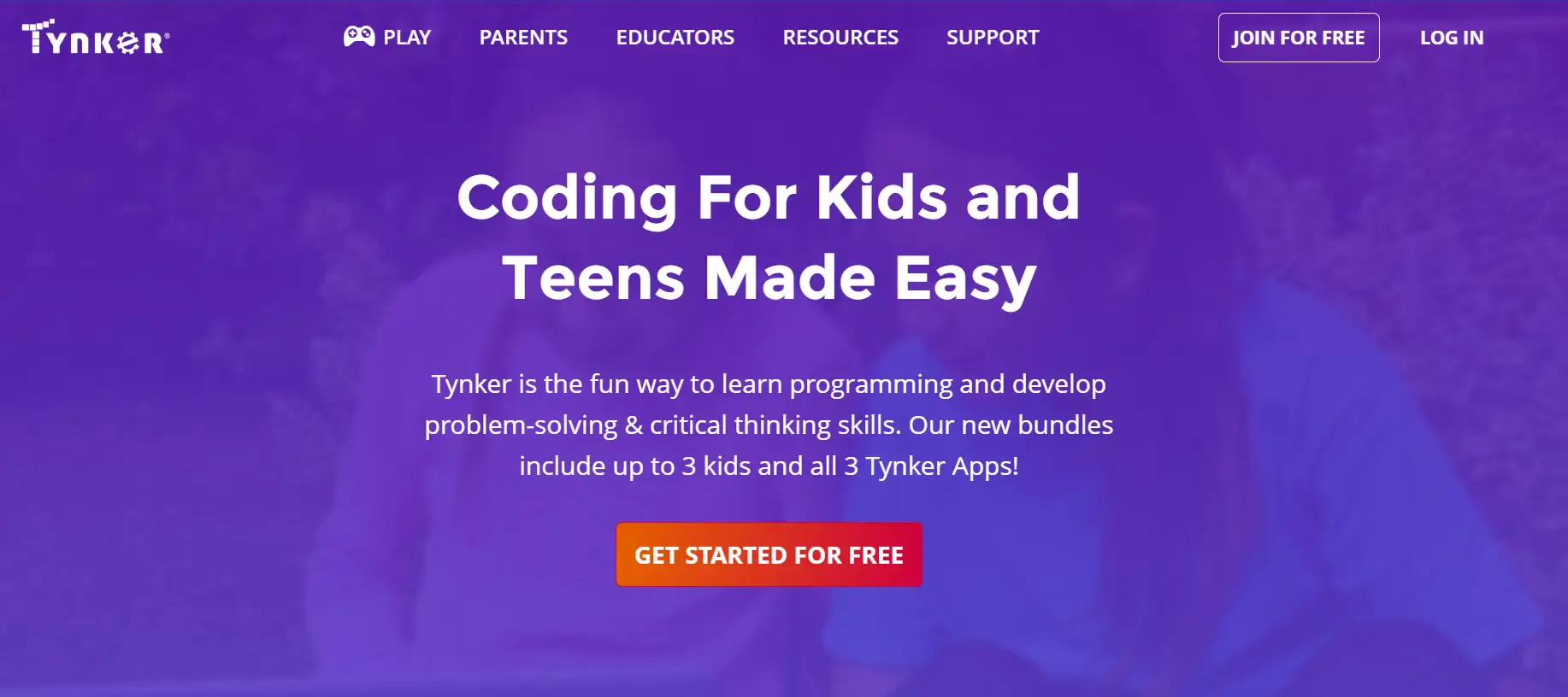 Tynker Home Page