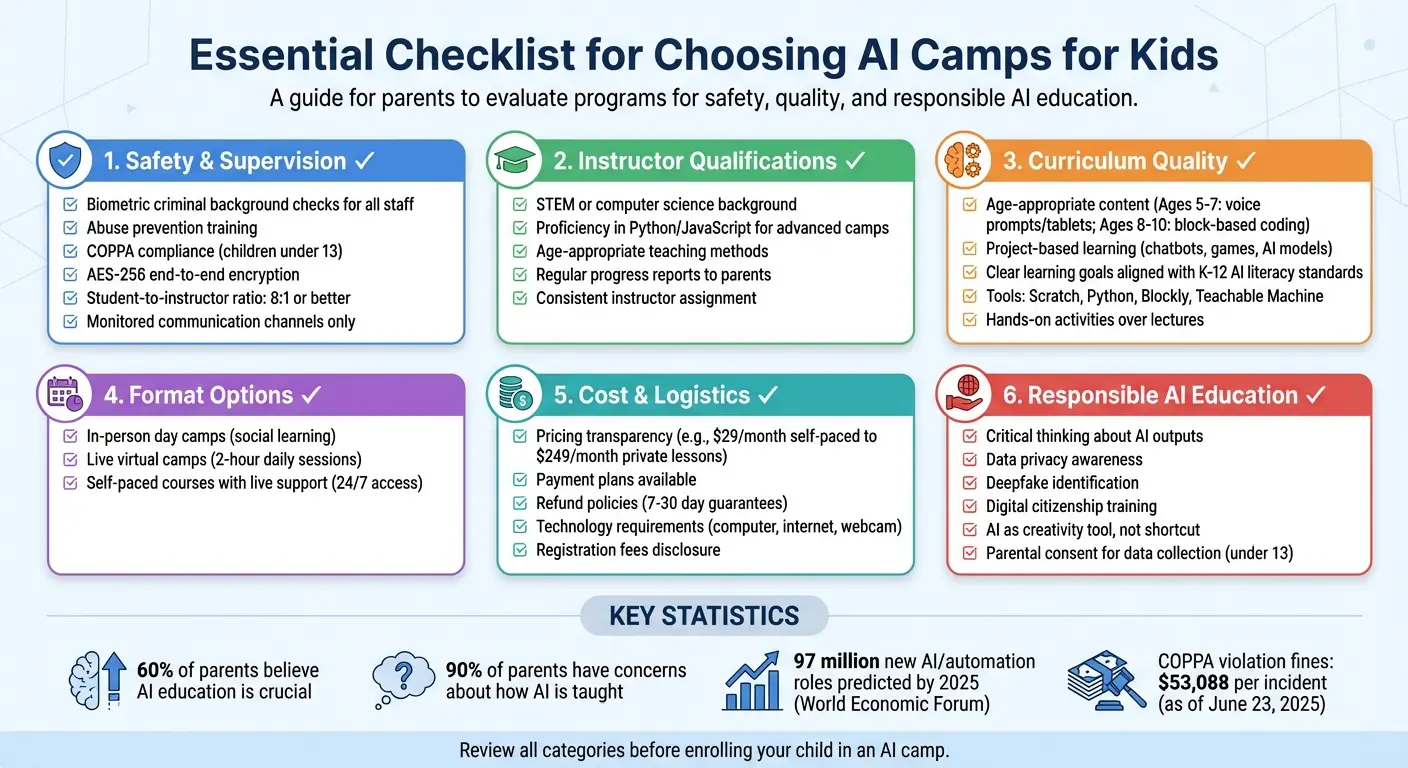 AI Camps for Kids Checklist