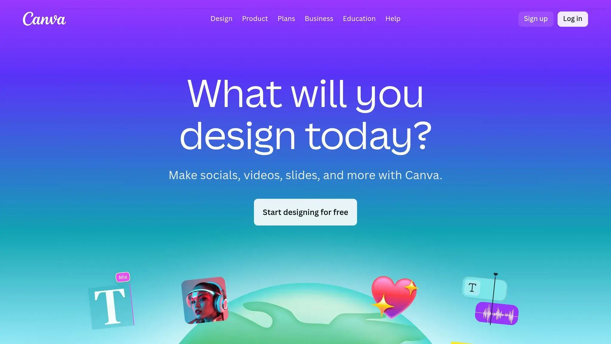 Canva Home Page