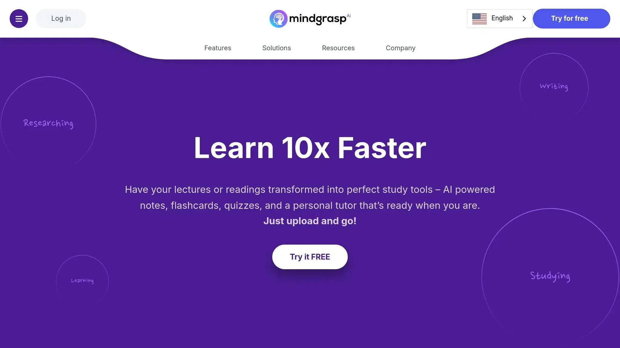 Mindgrasp Home Page