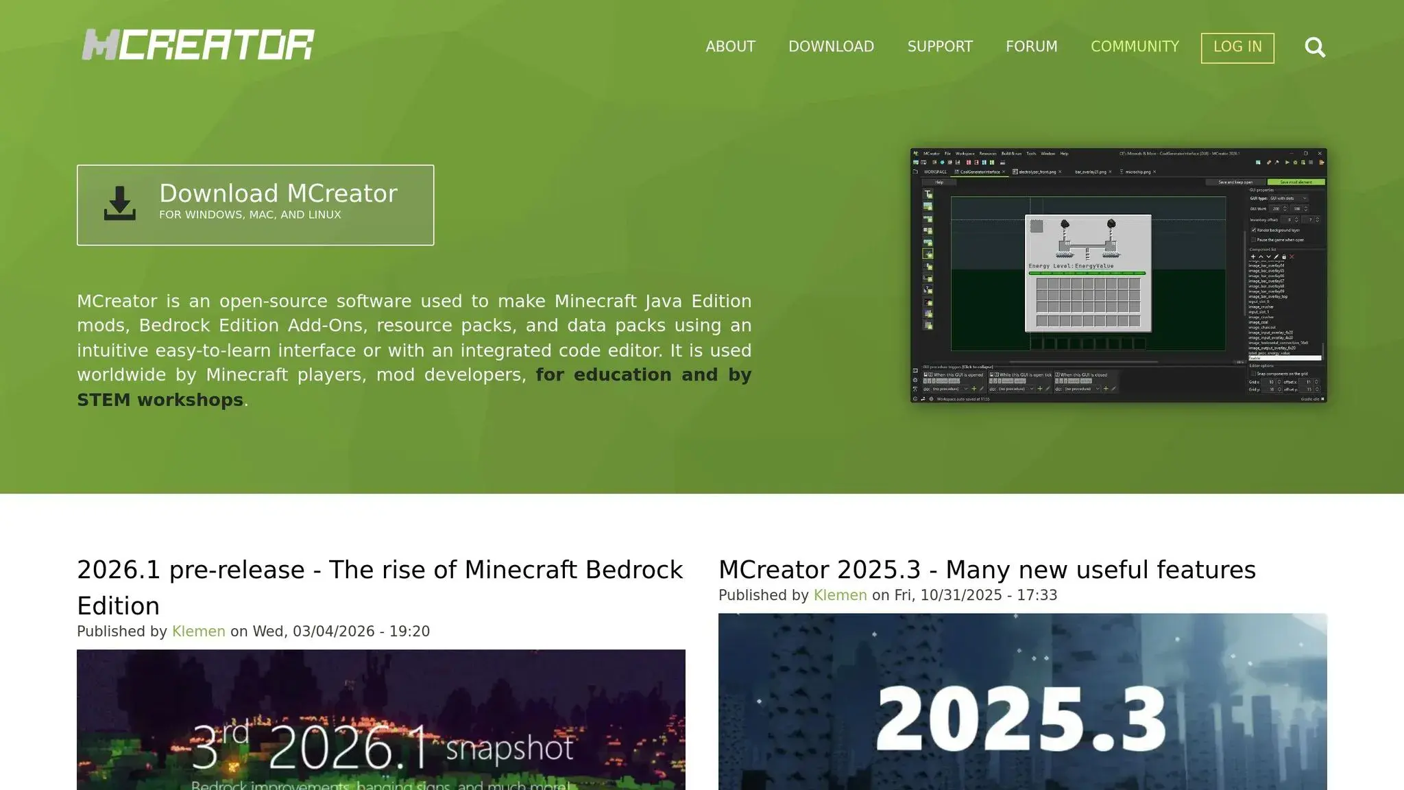 MCreator Home Page