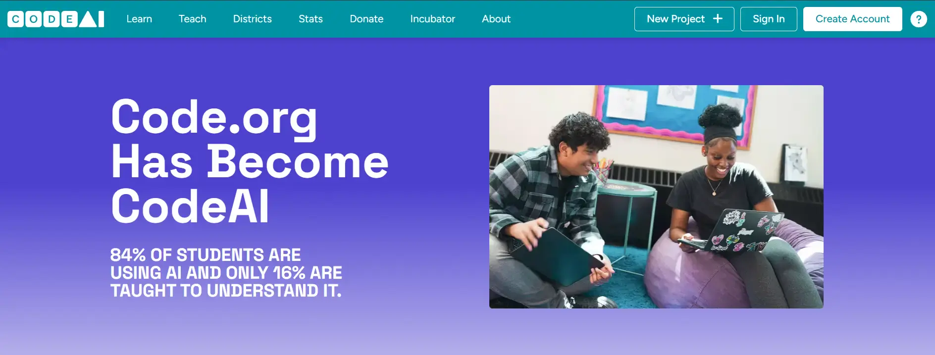 Code.org Home Page