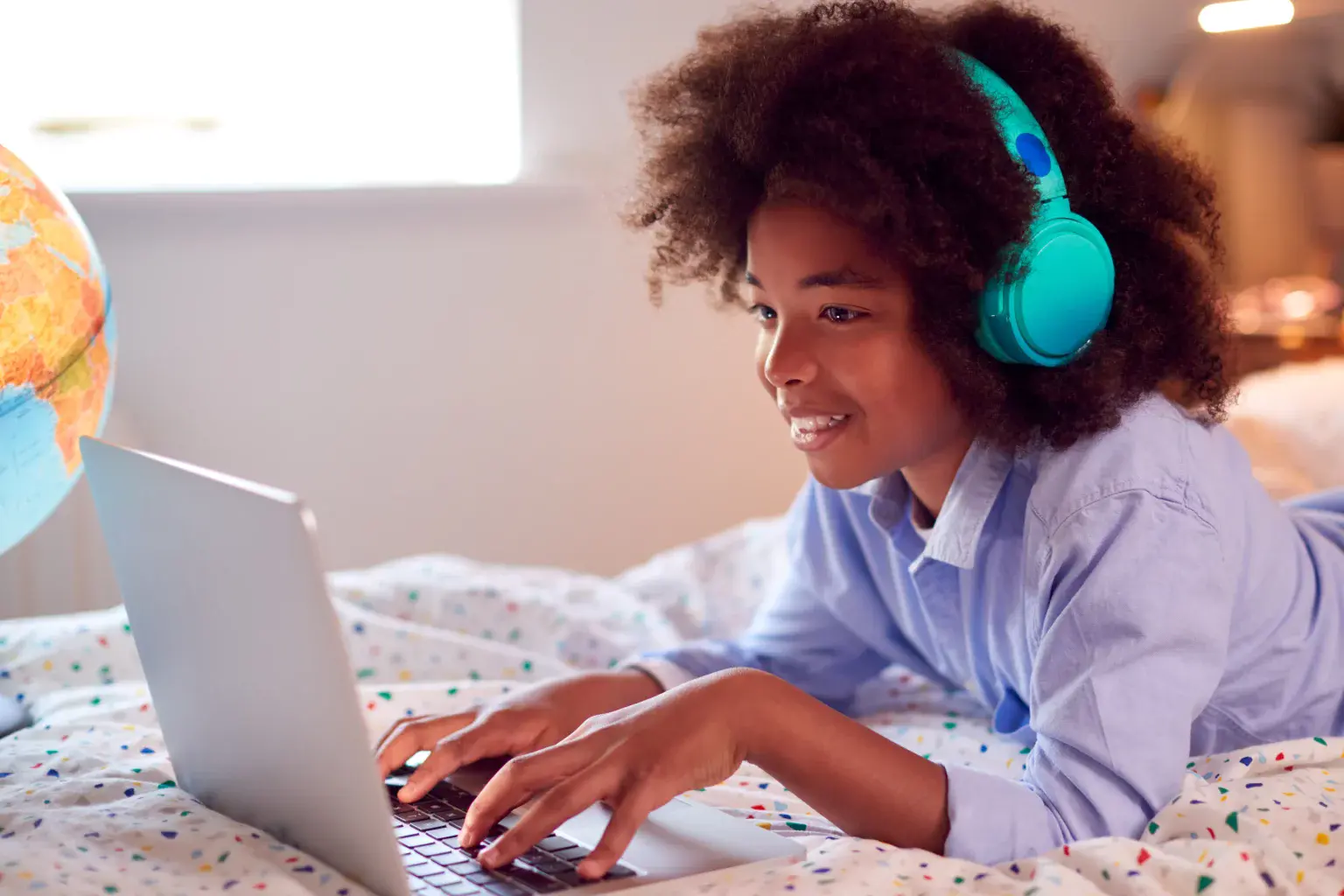 A student exploring project ideas on a laptop